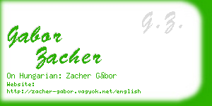 gabor zacher business card